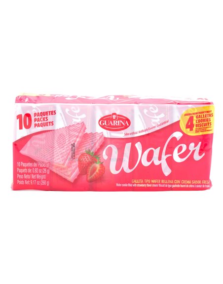 30320 - Guarina Wafer Fresa - 10 Pack/9.17 oz. - Box:  - Loc: N9