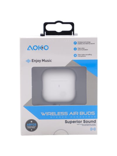 30325 - Aoko Air Buds Stereo High Bass Headphone ( AB928 ) - Box:  - Loc: 