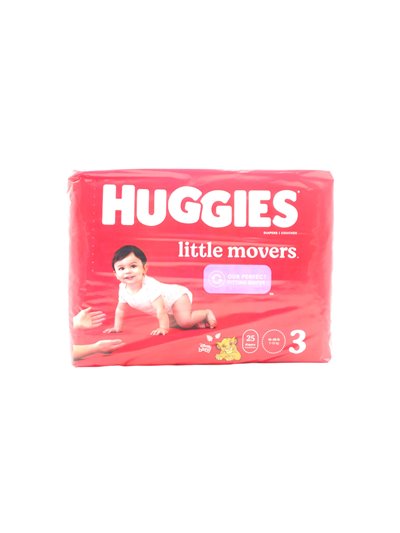 30334 - Huggies Diapers Little Movers Jumbo - Size 3  (4/25's) - Box:  - Loc: E6