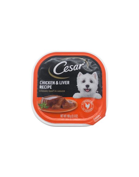 34589 - Cesar Chicken & Liver - 3.5 oz. (24 Cans) - Box:  - Loc: E12