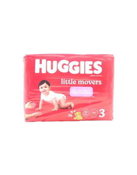 30334 - Huggies Diapers Little Movers Jumbo - Size 3  (4/25's) - Box:  - Loc: E6