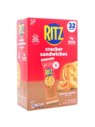 34643 - Ritz Cracker Sandwiches. Peanut Butter. 1.38 - 32 Pack - Box:  - Loc: N5