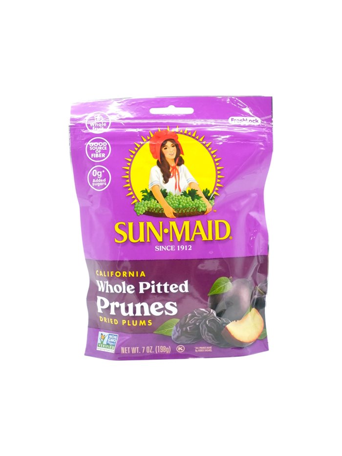 34650 - Sun-Maid Whole Pitted Prunes. Dry Plums  ( Bag ) - 7 oz. (Case of 12) - Box:  - Loc: N0