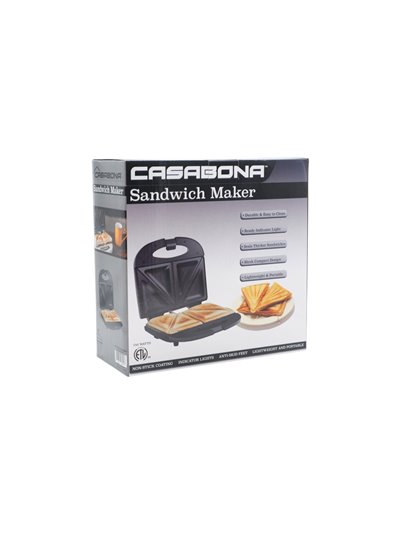 34654 - Wee's Beyond Sandwich Maker. 750Watts - [69041-bk] - Box:  - Loc: J11
