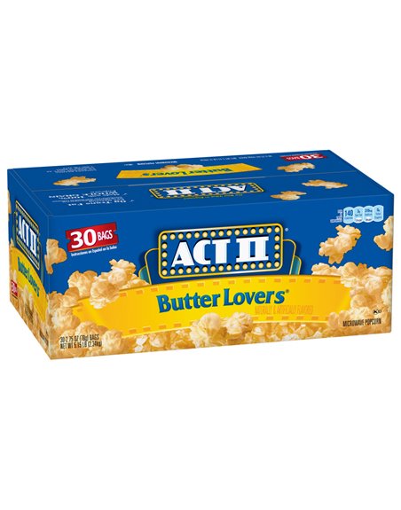 2553 - Act II Butter Lovers (Palomitas) - 32 Bags - Box:  - Loc: M2