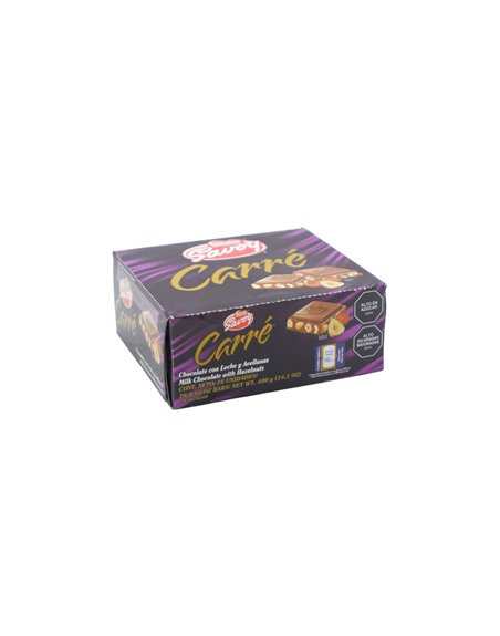 34662 - Nestle. Savory Carré Chocolate W/ Hazelnuts. - 14.1oz. (Case of 8) - Box:  - Loc: F12