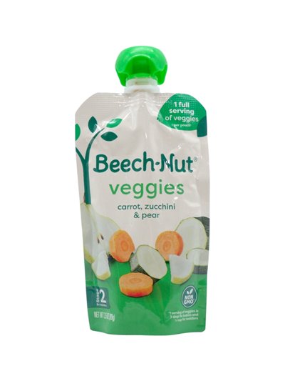 34883 - Beech-Nut Carrot, Zucchini & Pear. 3.25 oz. (Case OF 12) - Box:  - Loc: 