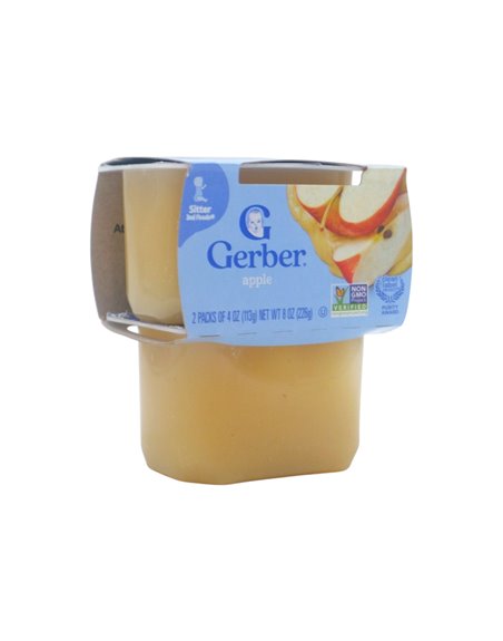 34907 - Gerber Baby Food. Apple  - 8 fl. oz. (Pgk of 2 /Case of 8) - Box:  - Loc: D0