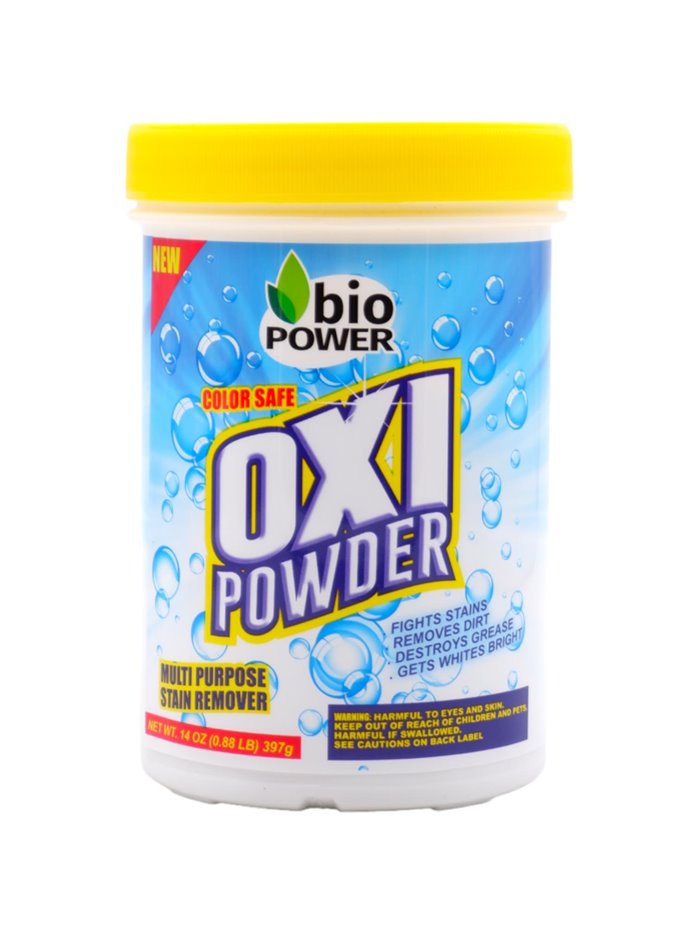 30405 - Oxi Podwer. Bio Power. Color Safe Multi Purpose Stain Remover. 12/14oz. (Case Of 12) 79030 - Box:  - Loc: 41F