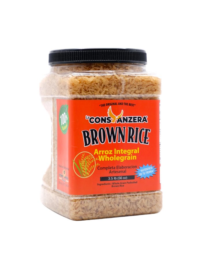 30416 - La Constanzera Brown Integral Rice. Jar - 6/3.5 lb. (Case Of 6) - Box:  - Loc: R4