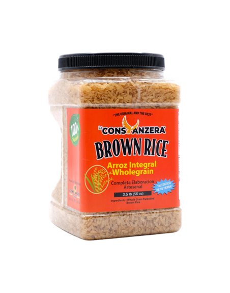 30416 - La Constanzera Brown Integral Rice. Jar - 6/3.5 lb. (Case Of 6) - Box:  - Loc: R4
