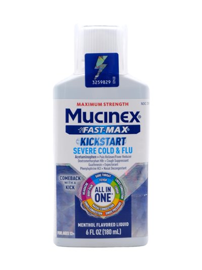 30449 - Mucinex Fast-Max All In One. (Cold & Flu) Kickstart - 6 fl. oz. - Box:  - Loc: K4