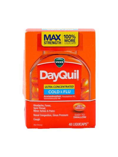 30454 - DayQuil Cold & Flu LiquiCaps - 48 ct - Box:  - Loc: K0