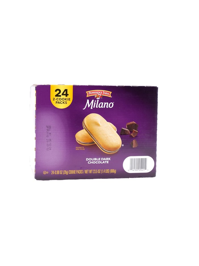 30499 - Pepperige Farm Milano Double Dark Chocolate- 24ct/23.05oz - Box:  - Loc: F2
