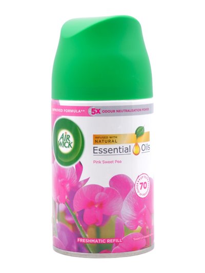30519 - Air Wick Freshmatic Refill Can, Pink Sweet Pea - 250ml. (Case of 4) - Box:  - Loc: I6