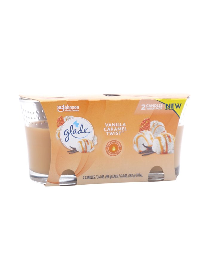 30532 - Glade Candle Vanilla Caramel Twist - 3.4 oz. (Case of 6) - Box:  - Loc: I5