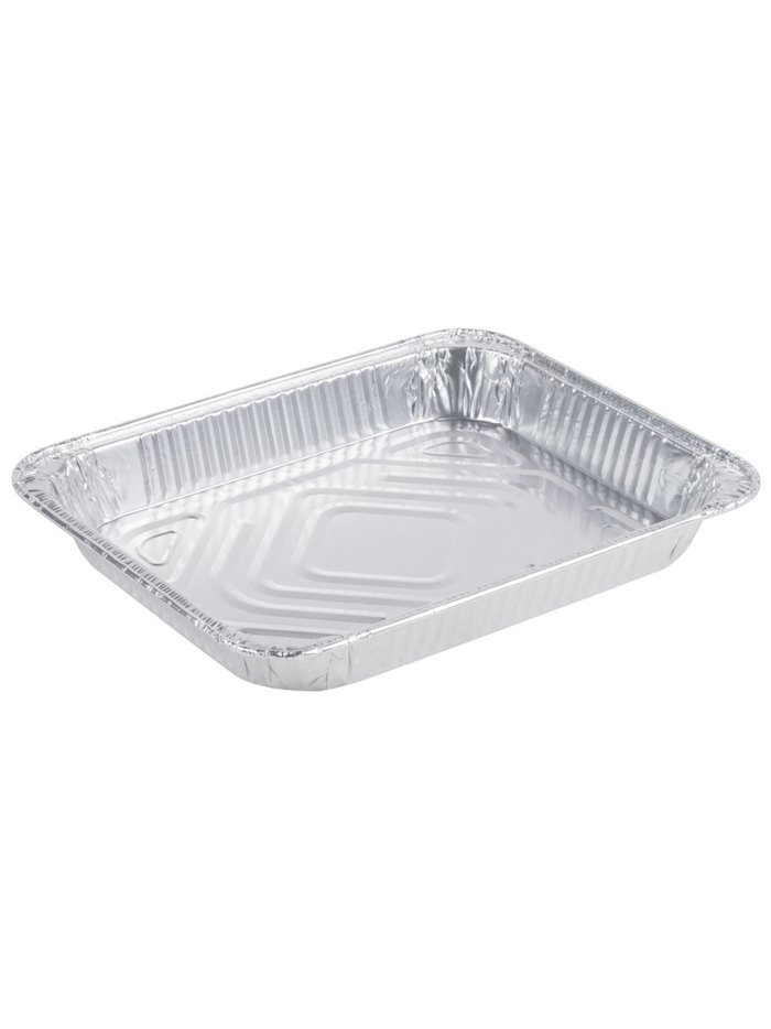 3196 - Aluminum Pan Half Size Shallow - 100ct - Box:  - Loc: N9