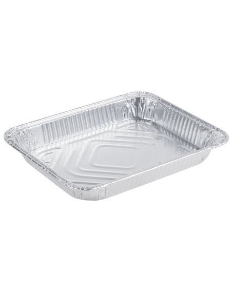 3196 - Aluminum Pan Half Size Shallow - 100ct - Box:  - Loc: N9