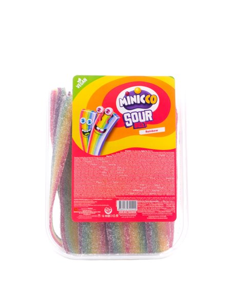 30574 - Minico Sour (Rainbow) Vegan Candy Sour Belt 10g - Box:  - Loc: M11