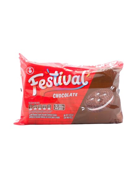 30579 - Festival Chocolate Cream Sandwich Cookies - 12 Pack/14.22oz. (Case Of 24) - Box:  - Loc: N9