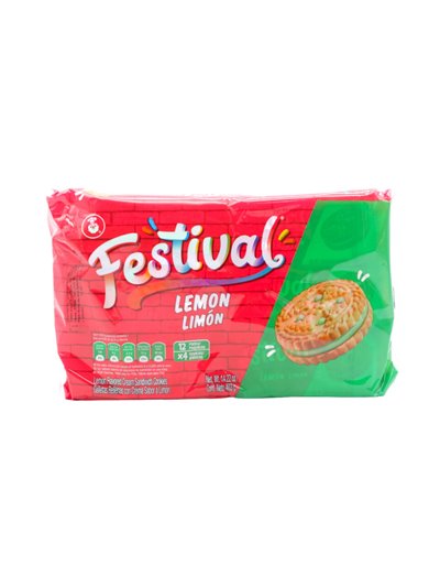 30580 - Festival Lim??n Cream Sandwich Cookies - 12 Pack/14.22oz. (Case Of 12) - Box:  - Loc: N9
