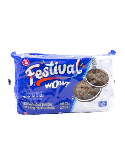 30582 - Festival Wow Cocholate/Vanilla Cream Sandwich Cookies - 10 Pack/12.70oz. (Case Of 12) - Box:  - Loc: N9