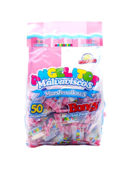 30665 - Angelitos Marshmallows Bongy 50 pk 24 / 8.8 oz - Box:  - Loc: N7