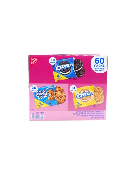 30669 - Nabisco Oreo Cookies Variety PacK & Chips Ahoy- 60 Packs (2 Cookies Per Pack) - Box:  - Loc: N5