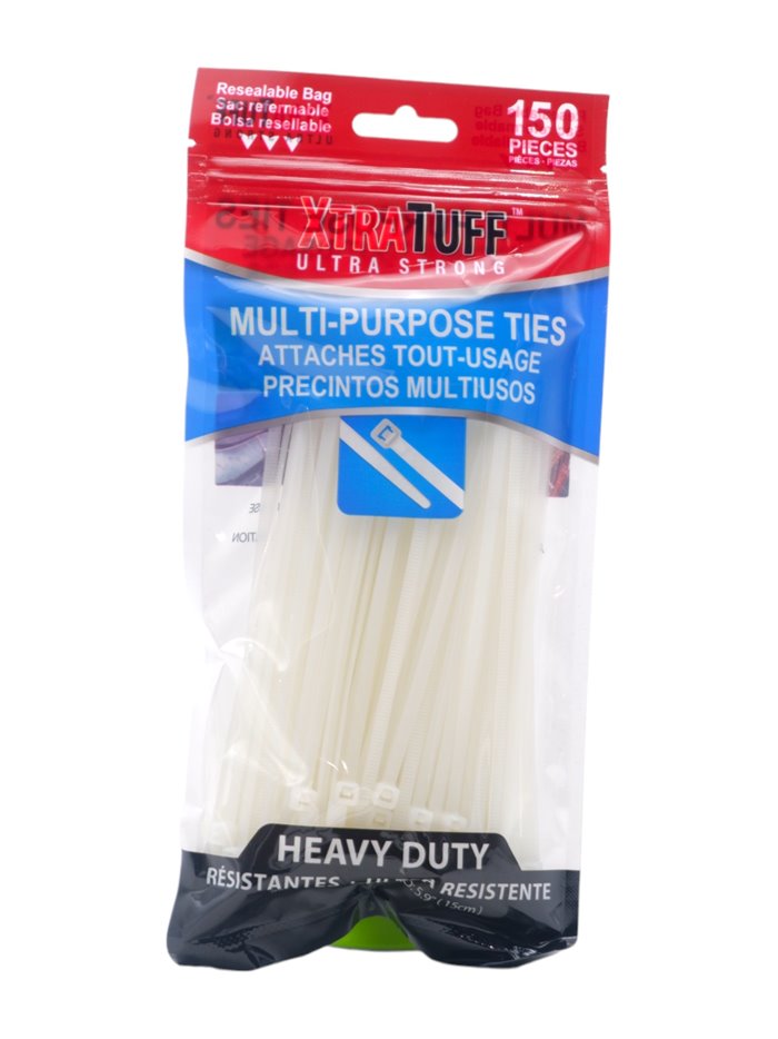 30753 - XtraTuff. Cable Ties 5.9" -150 ct (45127) - Box:  - Loc: 31F
