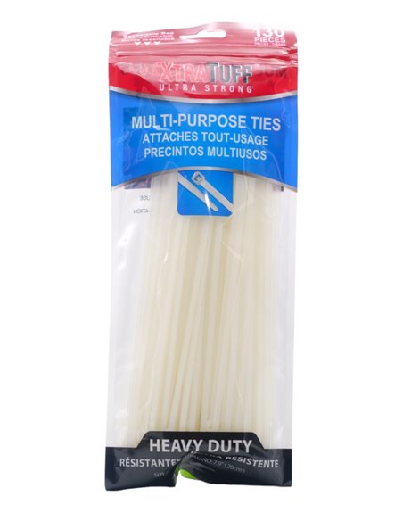 30754 - XtraTuff. Cable Ties 8" -130 ct (45128) - Box:  - Loc: 31F