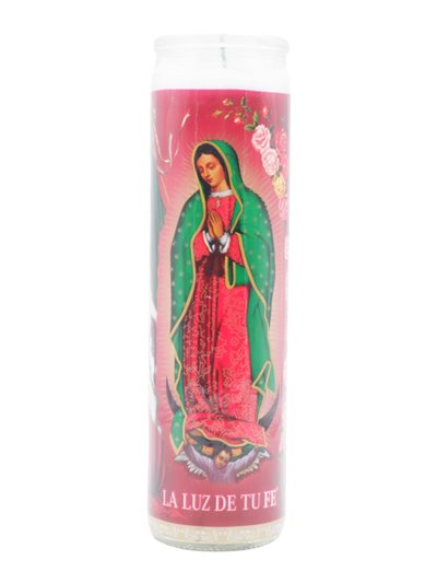 30830 - Veladora M??xico Candle Virgen Guadalupe (White) - (Case of 12) - Box:  - Loc: A10