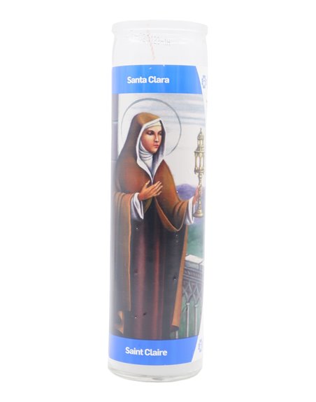 30831 - Candle Saint Clara (White) - (Case of 12) - Box:  - Loc: A10