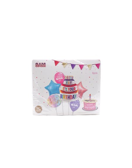 30858 - Birthday Balloon YAY  - 36Pack - Box:  - Loc: J7