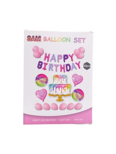 30859 - Sam Birthday Balloon Set  - 30Pack - Box:  - Loc: J7
