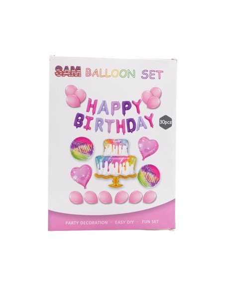 30859 - Sam Birthday Balloon Set  - 30Pack - Box:  - Loc: J7