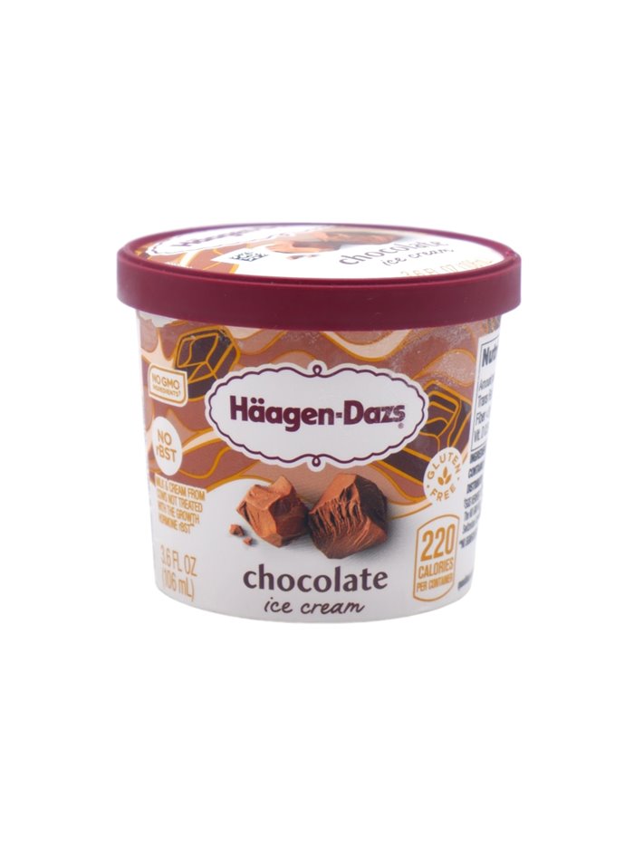 30869 - Haagen Dazs Ice Cream Chocolate Mini Cups, 3.6oz 12 Count - Box:  - Loc: 