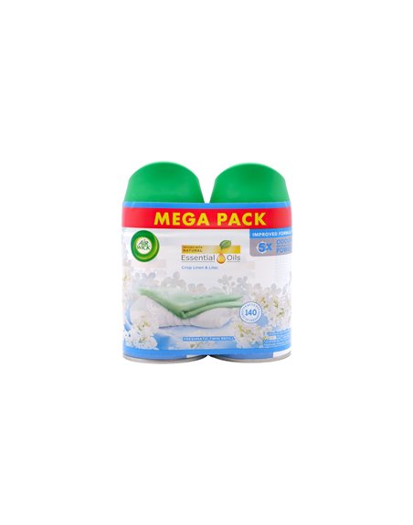 30887 - Air Wick Refill Machine Can, Crisp Linen & Lilac - 250ml (Case of 6) - Box:  - Loc: I6