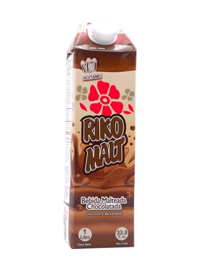 30898 - Riko Malt. Chocolate Milk Shake (Malteada Chocolatada) - 12/33.8oz (Case Of 12) - Box:  - Loc: B9