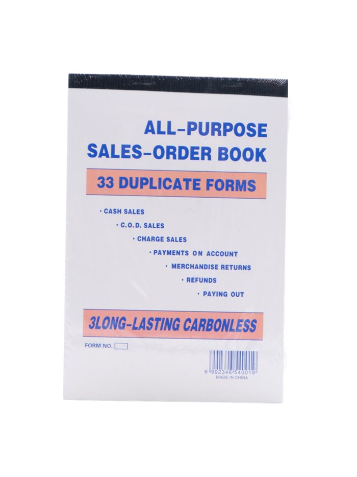 30952 - All Purpose Sales - Order B 3 Long - Lasting Carbonless (33 Forms) - Box:  - Loc: 