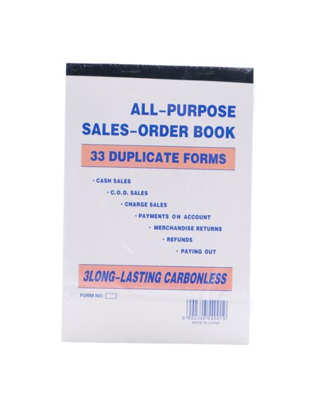 30952 - All Purpose Sales - Order B 3 Long - Lasting Carbonless (33 Forms) - Box:  - Loc: 