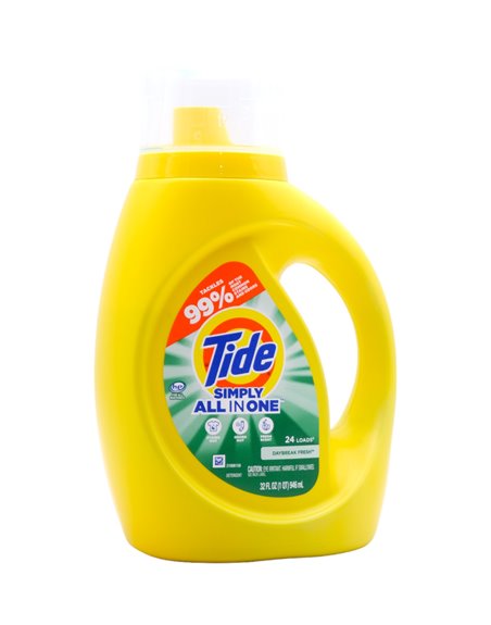 30958 - Tide Liquid Detergent, Simply All in One - 32 fl. oz. (Case of 6) - Box:  - Loc: 