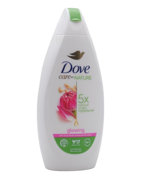 30982 - Dove Body Wash, Glowing Care By Nature, Lotus Flower & Rice - 400ml. (Case of 12) - Box:  - Loc: I3