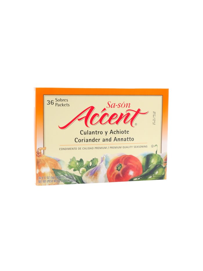 31052 - Accent Sa-son Culantro Y Achiote (Coriander & Annato) 0.17oz - 36ct (Case Of 15) - Box:  - Loc: 