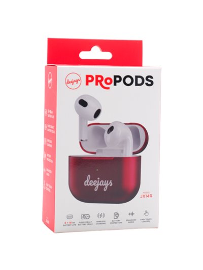 31066 - Deejays. Pro Pods JR14R Red - Box:  - Loc: L0