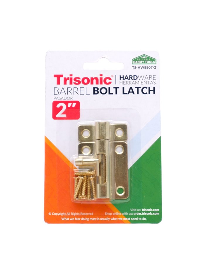 31126 - Trisonic Barrel Bolt 2' (Pestillo) (TS-HW8807-2) - Box:  - Loc: A2