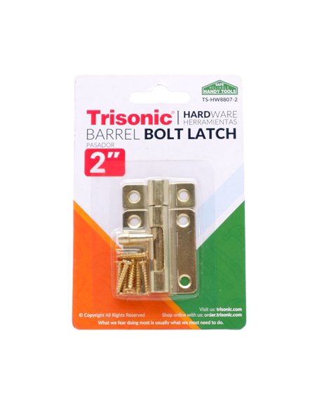 31126 - Trisonic Barrel Bolt 2' (Pestillo) (TS-HW8807-2) - Box:  - Loc: A2