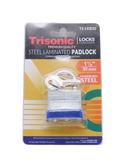 31127 - Trisonic Lam Padlock 1 1/4" (TS-LKB30) - Box:  - Loc: J1