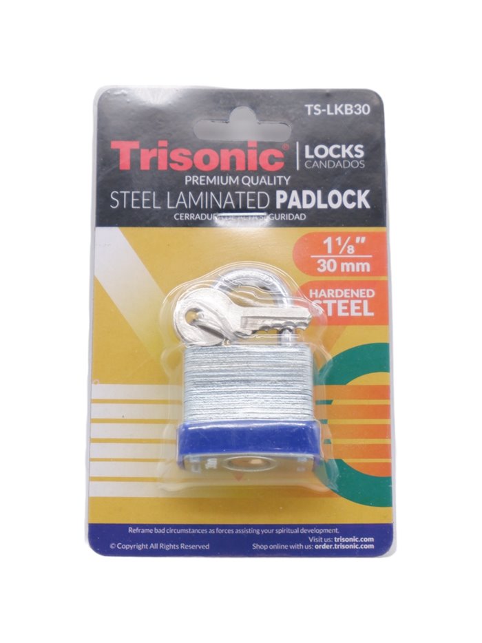 31127 - Trisonic Lam Padlock 1 1/4" (TS-LKB30) - Box:  - Loc: J1