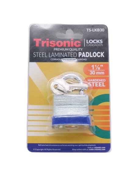 31127 - Trisonic Lam Padlock 1 1/4" (TS-LKB30) - Box:  - Loc: J1