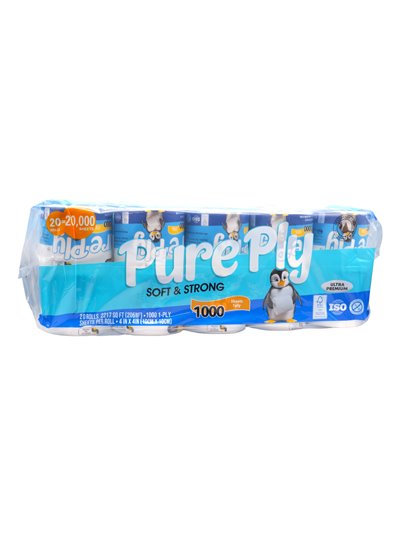 31172 - PurePly 1-Ply Toilet Tissue -1000 Sheets (Bundle of 20) - Box:  - Loc: 